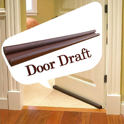 Under Door Draft Guard Stopper 42 Inch | Washable Double-Sided Door Sealer for Dust, Cold Air, Insects & Noise (Pack of 6)