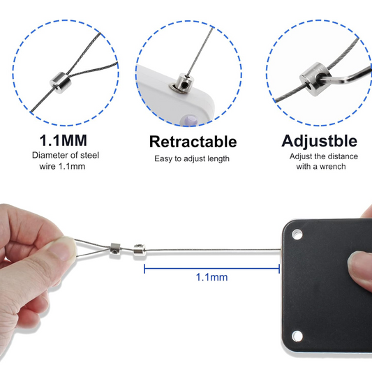 Automatic Door Closer Punch-Free | Self Closing Door Sensor with Steel Wire Rope | No-Drill Adhesive Door Closer for Wooden, Glass & Metal Doors