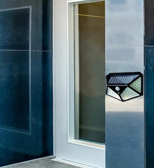 100 LED Solar Motion Sensor Security Light | Wireless Outdoor Waterproof Wall Light for Home, Garden, Garage & Front Door