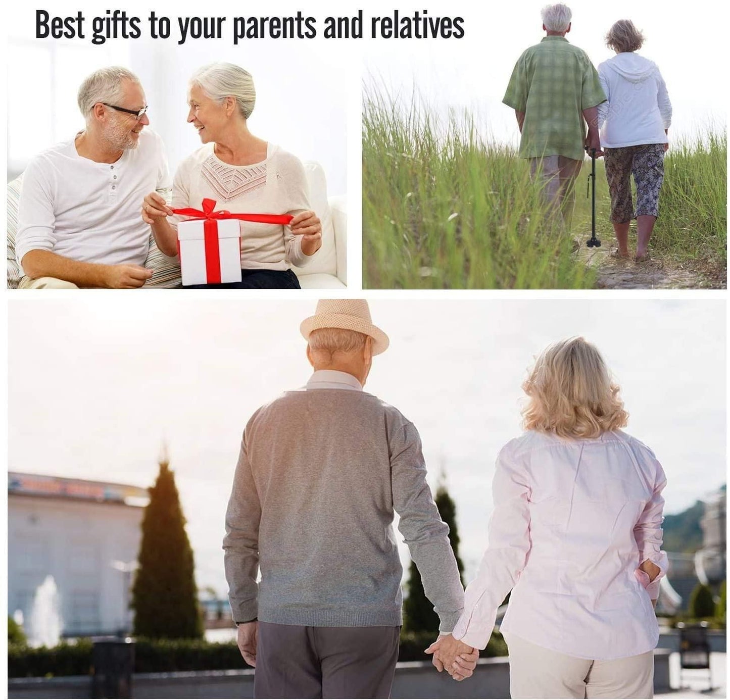 Collapsible Walking Stick with LED Light | Foldable Anti-Slip Support Stick for Indoor & Outdoor Use