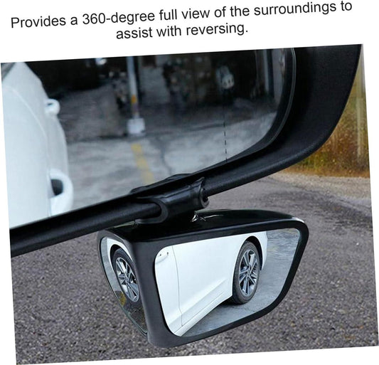 Adjustable Car Auxiliary Rear View Mirror | Wide Angle Blind Spot Mirror for Front Side | Universal Fit Car Safety Mirror (Pack of 1)